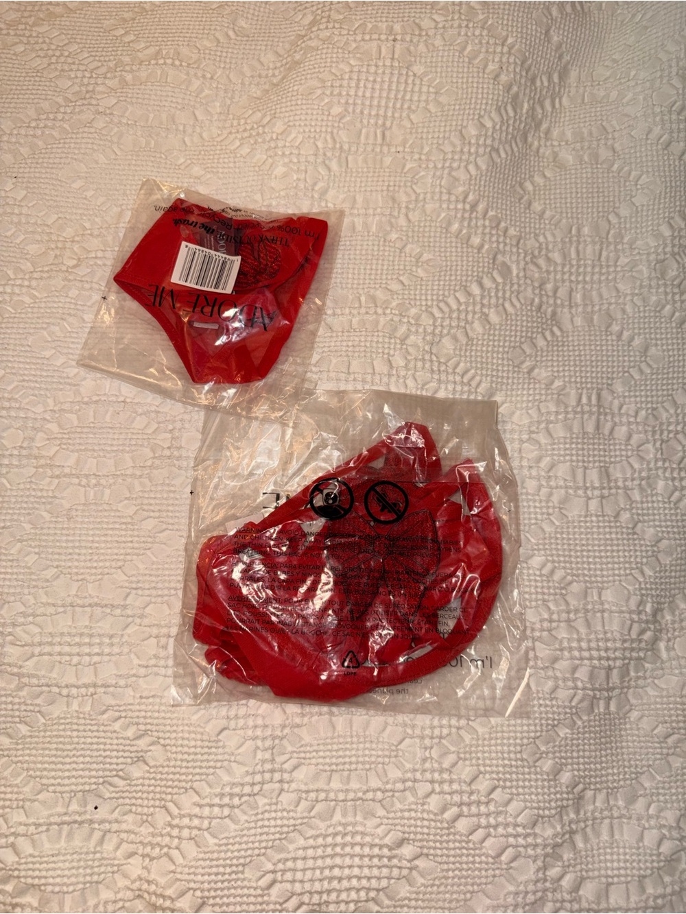 Adore Me Red Women’s Intimates Bra and Panty Set